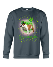 Load image into Gallery viewer, Bulldog Leprechaun Clover St Patrick's Day Gift For Dog Lovers Sweatshirt
