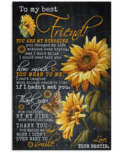 Load image into Gallery viewer, Sunflower Gift For Friend How Much You Mean To Me Vertical Poster
