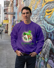 Load image into Gallery viewer, Bulldog Leprechaun Clover St Patrick's Day Gift For Dog Lovers Sweatshirt
