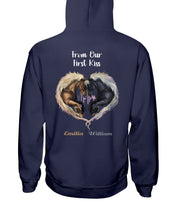 Load image into Gallery viewer, Horses From Our First Kiss Custom Name Gift For Girlfriend Hoodie
