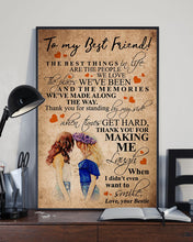 Load image into Gallery viewer, Gift For BFF Thank You For Making Me Laugh Vertical Poster
