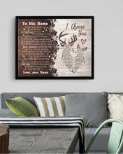 Load image into Gallery viewer, You Are My Life Wild Deer Custom Name Gift For Life Partner Framed Matte Canvas
