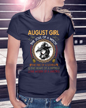 Load image into Gallery viewer, Birthday Gift For August Girl The Soul Of A Witch Ladies Tee
