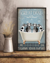 Load image into Gallery viewer, Great Dane Co Bath Soap Wash You Paws Gift For Dog Lovers Vertical Poster

