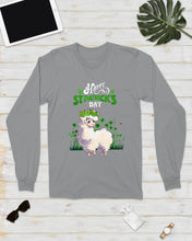 Load image into Gallery viewer, Lovely Llama Clover Garden Happy St Patrick's Day Gift For Llama Lovers Unisex Long Sleeve
