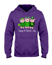 Load image into Gallery viewer, Pig Wear Plaid Shirt And Top Hat St Patrick's Day Gift Hoodie

