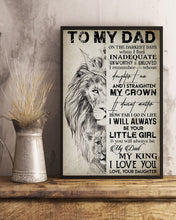 Load image into Gallery viewer, Daughter Gift For Dad Lion King Straighten My Crown Vertical Poster
