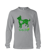 Load image into Gallery viewer, Green Chihuahua Lucky Day St Patrick's Day Gift For Dog Lovers Unisex Long Sleeve

