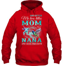 Load image into Gallery viewer, God Gifted Me Two Tittles Mom And Grandma Hoodie
