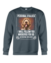Load image into Gallery viewer, Spinone Italiano Personal Stalker St. Patrick's Day Printed Mug Sweatshirt
