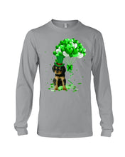 Load image into Gallery viewer, Black And Tan King Charles Spaniel St. Patrick's Day Color Changing Mug Unisex Long Sleeve

