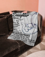 Load image into Gallery viewer, This Old Elephant Will Always Have Your Back Mom Gift For Daughter Fleece Blanket
