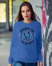 Load image into Gallery viewer, Blue Butterfly Gift For Angel Grandma Your Wings Were Ready Sweatshirt
