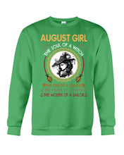 Load image into Gallery viewer, Birthday Gift For August Girl The Soul Of A Witch Sweatshirt
