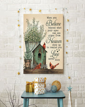 Load image into Gallery viewer, When You Believe Beyond What Your Eyes Can See Signs From Heaven Vertical Poster
