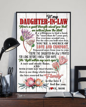 Load image into Gallery viewer, Protea Mom Gift For Daughter In Law You're A Source Of Love And Comfort Vertical Poster
