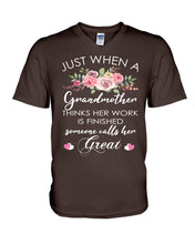 Load image into Gallery viewer, Just When A Grandmother Thinks Her Work Is Finished Guys V-Neck
