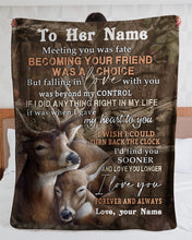 Load image into Gallery viewer, I'd Find You Sooner Deer Custom Name Gift For Wife Sherpa Blanket
