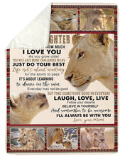 Load image into Gallery viewer, Just Do Your Best Lion Mom Gift For Daughter Sherpa Blanket
