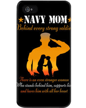 Load image into Gallery viewer, Son Gift For Navy Mom Behind Every Strong Soldier Phone case
