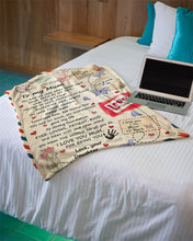 Load image into Gallery viewer, Daughter Gift For Mom Held Me Close When Times're Tough Fleece Blanket

