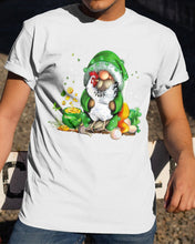 Load image into Gallery viewer, Gnome Pot Of Gold Shamrock St. Patrick's Day Printed Mug Guys Tee
