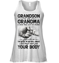 Load image into Gallery viewer, Can't Be Broken Grandma And Grandson Ladies Flowy Tank
