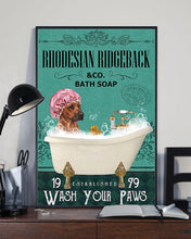 Load image into Gallery viewer, Dog Rhodesian Ridgeback Bath Soap Gift For Dog Lovers Vertical Poster
