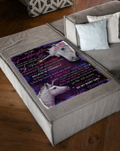 Load image into Gallery viewer, Unicorn Grandma Gift For Granddaughter Believe In Yourself Fleece Blanket
