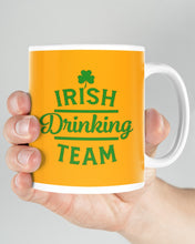 Load image into Gallery viewer, Irsih Drinking Team Green Shamrock St Patrick's Day Mug
