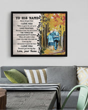 Load image into Gallery viewer, You Are My Life Autumn Footpath Custom Name Gift For Husband Framed Matte Canvas
