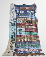 Load image into Gallery viewer, You Make Me A Better Person Custom Name Gift For Girlfriend Fleece Blanket
