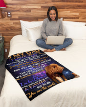 Load image into Gallery viewer, Daughter Gift For Dad Galaxy Lion To Me You Are The World Fleece Blanket
