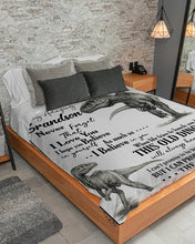 Load image into Gallery viewer, Nonni Gift For Grandson T Rex The Rest Of Mine Sherpa Blanket
