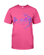 Load image into Gallery viewer, Be Still And Know That I Am God Purple Dragonfly Guys Tee
