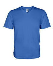 Load image into Gallery viewer, Son Gift For Navy Mom Behind Every Strong Soldier Guys V-Neck
