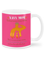 Load image into Gallery viewer, Son Gift For Navy Mom Behind Every Strong Soldier Mug
