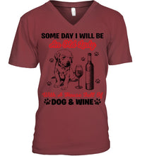 Load image into Gallery viewer, Some Day I Will Be An Old Lady With A House Full Of Dog And Wine Guys V-Neck
