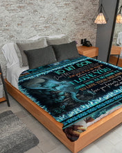 Load image into Gallery viewer, Teal Dragon Mum Gift For Son Don't Give Up For Any Reason Sherpa Blanket
