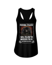 Load image into Gallery viewer, Black Pekingese Personal Stalker St. Patrick's Day Printed Mug Ladies Flowy Tank

