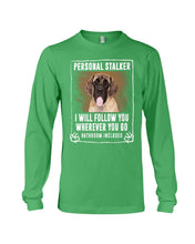 Load image into Gallery viewer, English Mastiff Personal Stalker St. Patrick's Day Printed Mug Unisex Long Sleeve
