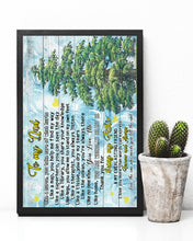 Load image into Gallery viewer, Green Tree Gift For Dad I Love You More Than Words Can Express Forever And Always Vertical Poster
