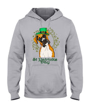 Load image into Gallery viewer, Boxer With Top Hat Pattern St Patrick's Day Gift For Dog Lovers Hoodie
