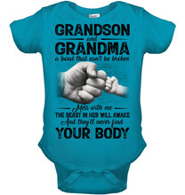 Load image into Gallery viewer, Can't Be Broken Grandma And Grandson Baby Onesie
