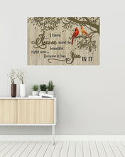 Load image into Gallery viewer, I Know Heaven Must Be Beautiful Right Now Hummingbird Horizontal Poster
