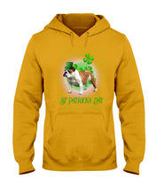 Load image into Gallery viewer, Bulldog Leprechaun Clover St Patrick's Day Gift For Dog Lovers Hoodie
