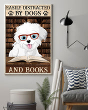 Load image into Gallery viewer, Cute Maltese Dogs And Books Gift For Dog Lovers Vertical Poster
