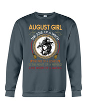 Load image into Gallery viewer, Birthday Gift For August Girl The Soul Of A Witch Sweatshirt
