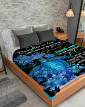 Load image into Gallery viewer, Thank You Blue Turtle And Flower Mom Gift For Daughter In Law Sherpa Blanket
