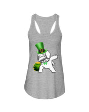 Load image into Gallery viewer, Bichon Dabbing With Pot Of Gold St Patrick's Day Gift For Dog Lovers Ladies Flowy Tank
